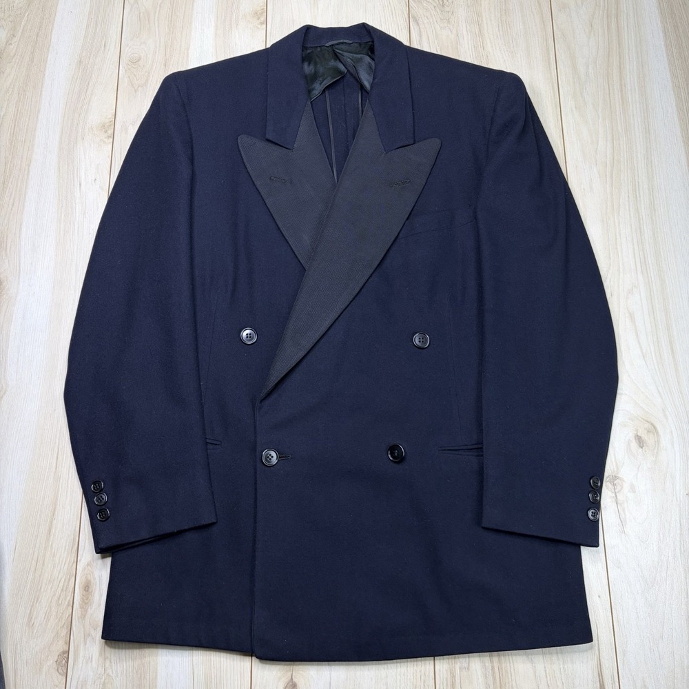 VTG G. Fox & Co Savile Row Styling Union made peak lapel Tuxedo Jacket 40R